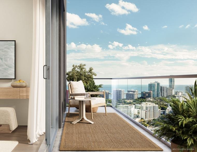 Varanda com vista para Brickell