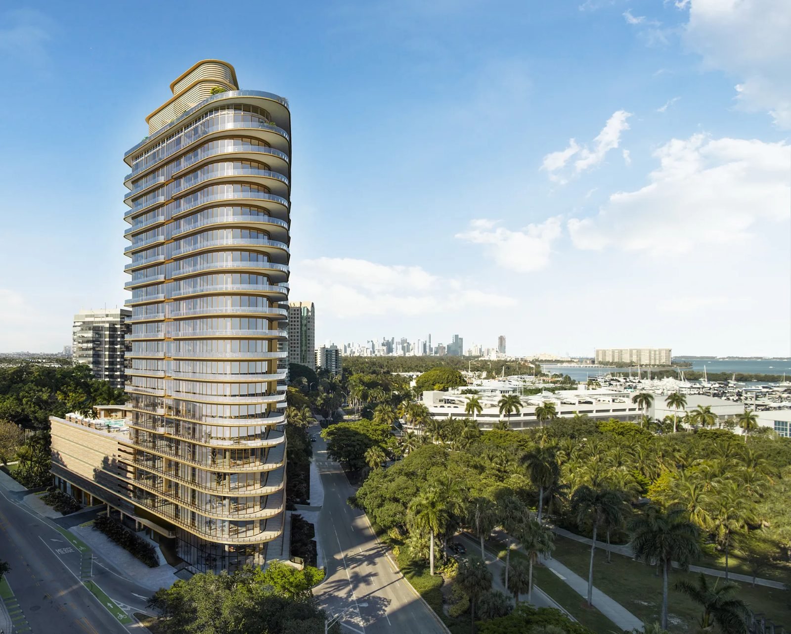 Torre Four Seasons Private Residences Coconut Grove de frente para a Baía de Biscayne