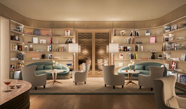 Biblioteca e lounge exclusivos dos moradores