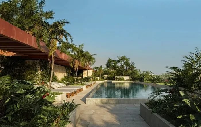 Terraço com piscina