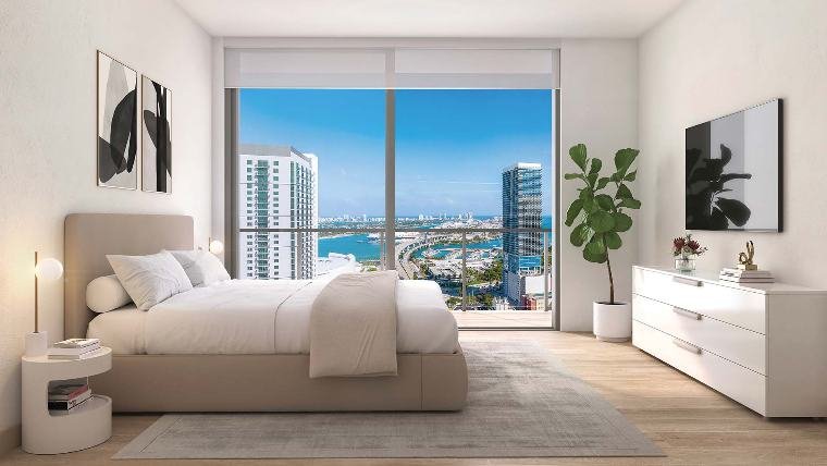 Suíte com vista para a baía de Biscayne