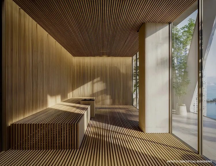 Sala de estar com marcenaria em madeira