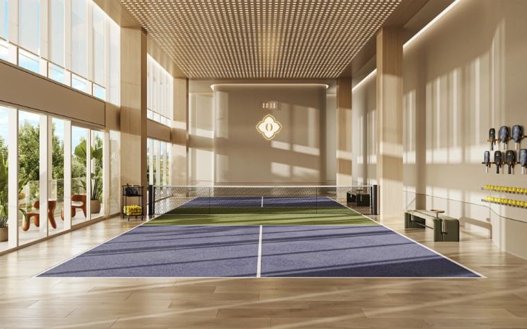 Quadra coberta de pickleball