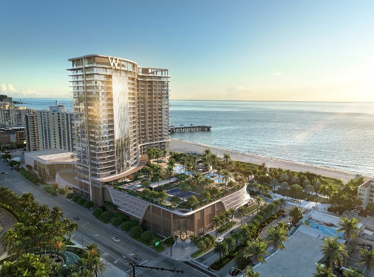 Torre do W Pompano Beach de frente para o mar