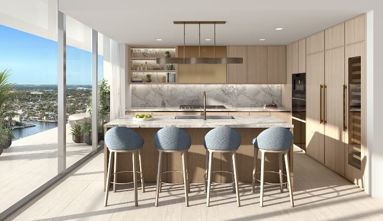 Cozinha italiana de residência