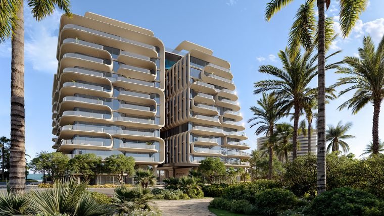 Fachada com jardins tropicais